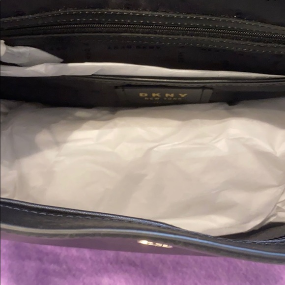 DKNY Layla Leather Large Black Tote Shoulder Bag, NWT - Picture 3 of 7